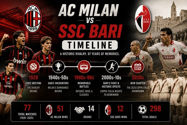 AC Milan vs SSC Bari Timeline